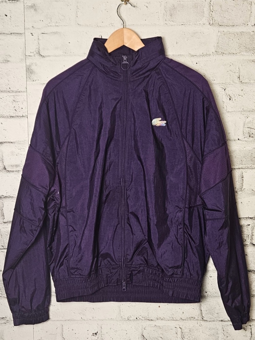 Lacoste Concepts Purple Windbreaker Jacket Full Zip Men’s Medium